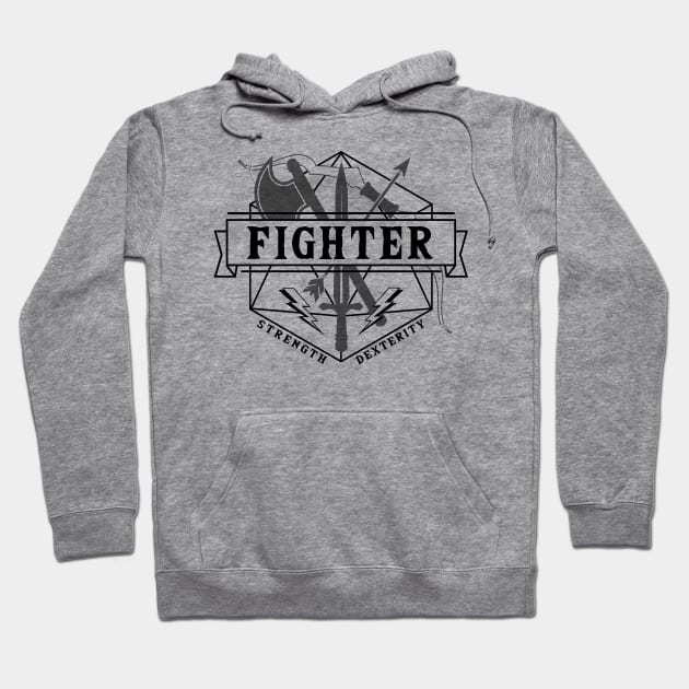 Fighter (Black) Hoodie by Moon Phoenix Crafts & Designs